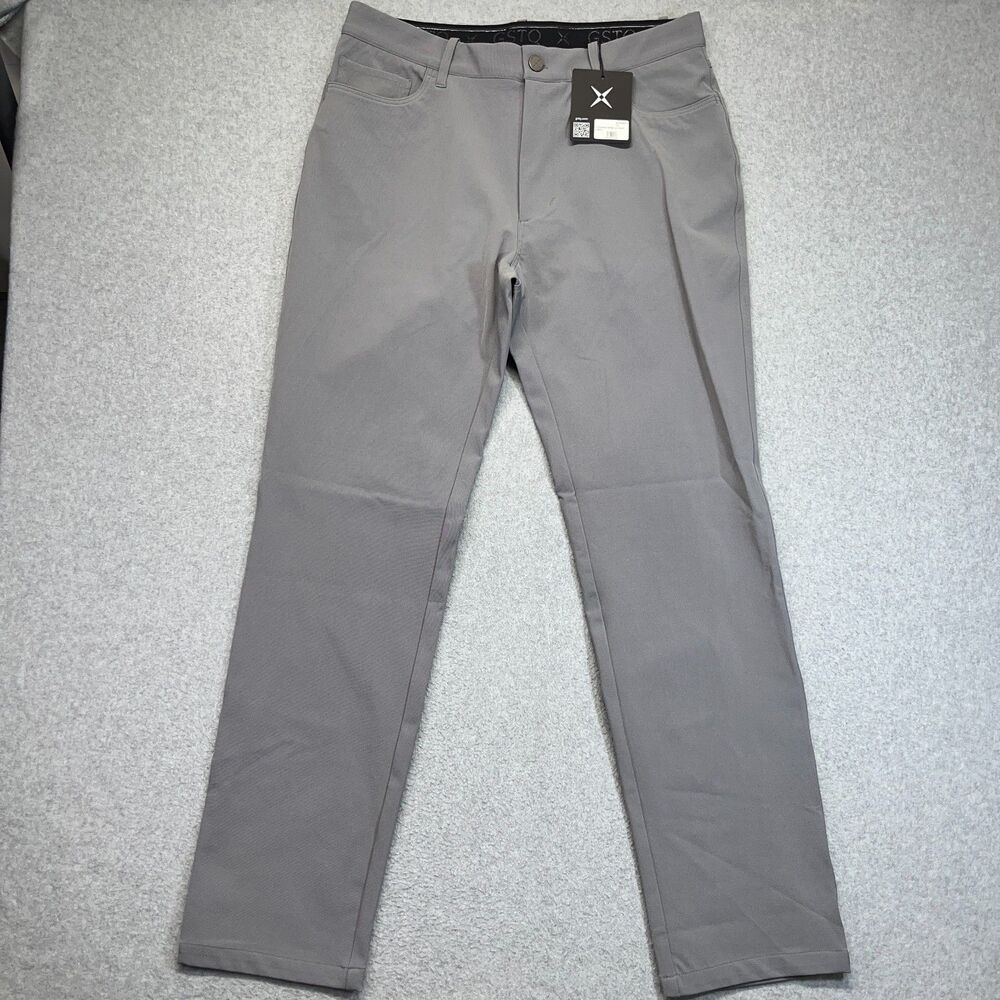 GSTQ Pants Men’s 33 (measures 34x32) Gray New With Tags